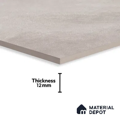 Cement Floor Tile TL 06023 X Spectra Grey 11.8 inch x11.8 inch Vitrified Matte Slate Punch Finish - 12 mm | 24 Random Design | Suitable For Bathroom, Balcony, Courtyard