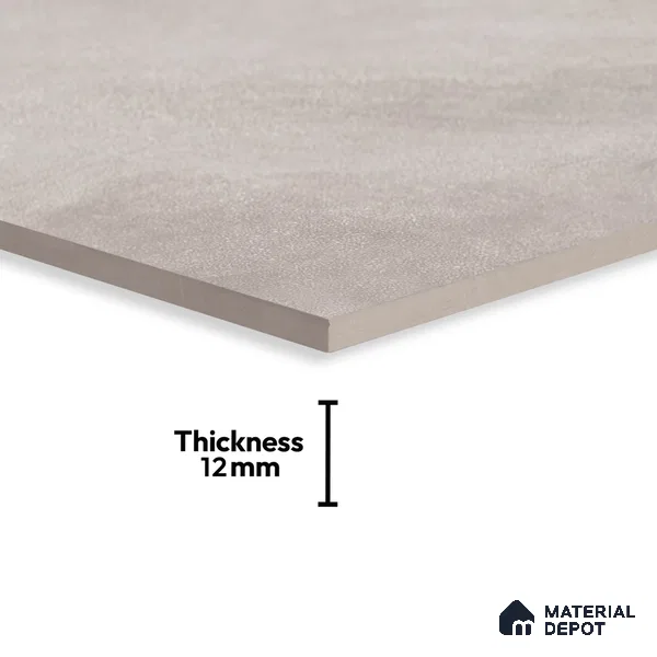 Cement Floor Tile TL 06023 X Spectra Grey 11.8 inch x11.8 inch Vitrified Matte Slate Punch Finish - 12 mm | 24 Random Design | Suitable For Bathroom, Balcony, Courtyard