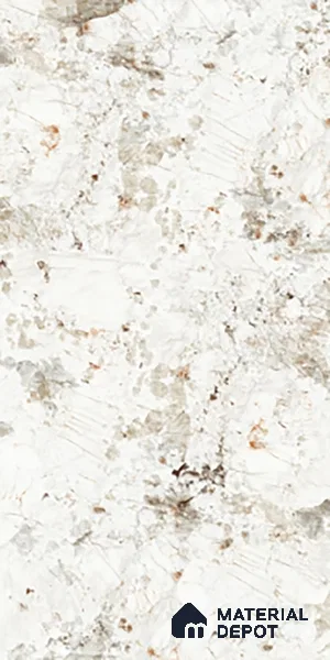 Stone Wall & Floor Tile TL 06098 Ambrose Snow 4 ft x 2 ft Vitrified Matte Finish - 9 mm | 8 Random Design | Suitable For Living Room, Bedroom, Bathroom, Kitchen (Sample)