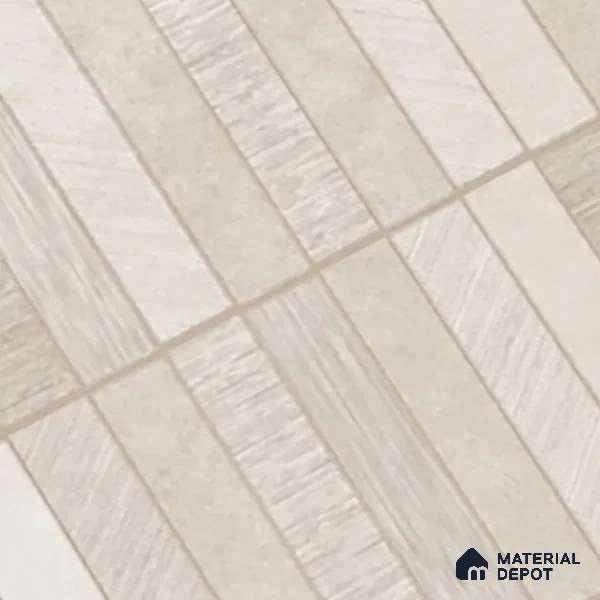 Stone Floor & Wall Tile TL 06094 B Slaty Greige Bricks 4 ft x 2 ft Vitrified Matte Finish - 9 mm | 4 Random Design | Suitable For Living Room, Bedroom, Bathroom, Kitchen (Sample)