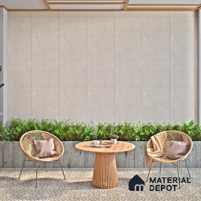 Punch Floor & Wall Tile TL 06094 C Slaty Greige Checks 4 ft x 2 ft Vitrified Matte Finish - 9 mm | 4 Random Design | Suitable For Living Room, Bedroom, Bathroom, Kitchen (Sample)