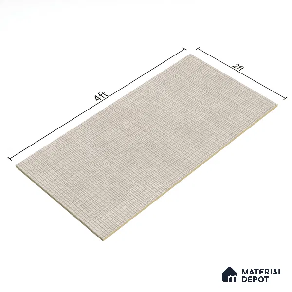 Punch Floor & Wall Tile TL 06094 C Slaty Greige Checks 4 ft x 2 ft Vitrified Matte Finish - 9 mm | 4 Random Design | Suitable For Living Room, Bedroom, Bathroom, Kitchen (Sample)