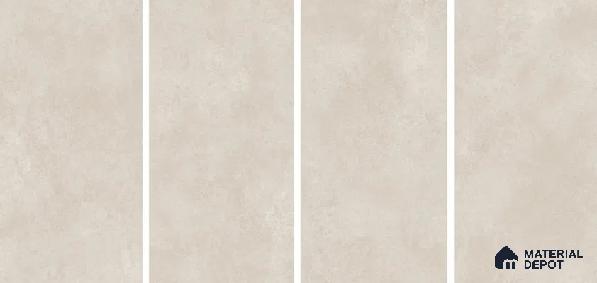 Cement Wall & Floor Tile TL 06094 Slaty Greige Plain 4 ft x 2 ft Vitrified Matte Finish - 9 mm | 4 Random Design | Suitable For Living Room, Bedroom, Bathroom, Kitchen