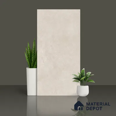 Cement Wall & Floor Tile TL 06094 Slaty Greige Plain 4 ft x 2 ft Vitrified Matte Finish - 9 mm | 4 Random Design | Suitable For Living Room, Bedroom, Bathroom, Kitchen