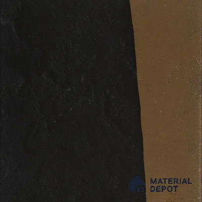 Stone Wall Handmade Tile TL 05879 Earth Noir 96 mm x 96 mm Vitrified - 9 mm | Random Mix Patterns | Suitable For Living Room, Bedroom, Kitchen