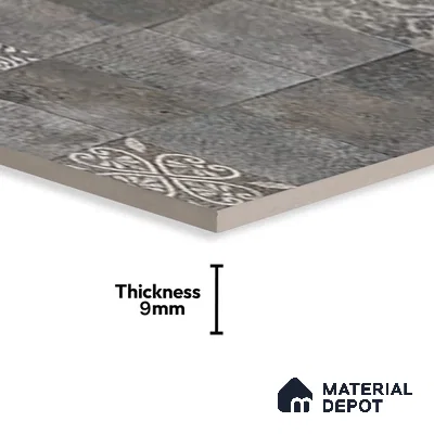Highlighter,Stone Wall Tile TL 05525 B Prestige Earthstone Graphite Decor 2 ft x 4 ft Vitrified Matte Finish - 9 mm | 2 Random Design | Suitable for Living Room, Bedroom, Bathroom (Sample)