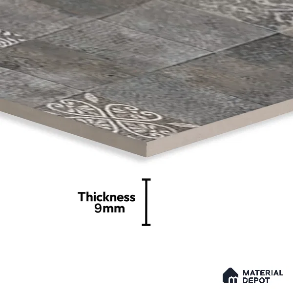 Highlighter,Stone Wall Tile TL 05525 B Prestige Earthstone Graphite Decor 2 ft x 4 ft Vitrified Matte Finish - 9 mm | 2 Random Design | Suitable for Living Room, Bedroom, Bathroom (Sample)