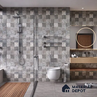 Highlighter,Stone Wall Tile TL 05525 B Prestige Earthstone Graphite Decor 2 ft x 4 ft Vitrified Matte Finish - 9 mm | 2 Random Design | Suitable for Living Room, Bedroom, Bathroom (Sample)