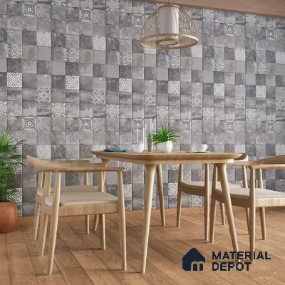 Highlighter,Stone Wall Tile TL 05525 B Prestige Earthstone Graphite Decor 2 ft x 4 ft Vitrified Matte Finish - 9 mm | 2 Random Design | Suitable for Living Room, Bedroom, Bathroom (Sample)