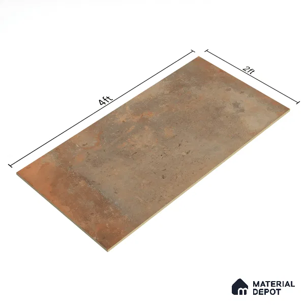 Rustic Wall Tile TL 05525 C Prestige Earthstone Cotto 2 ft x 4 ft Vitrified Matte Finish - 9 mm | 8 Random Design | Suitable for Living Room, Bedroom, Bathroom (Sample)