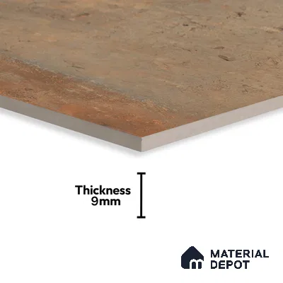 Rustic Wall Tile TL 05525 C Prestige Earthstone Cotto 2 ft x 4 ft Vitrified Matte Finish - 9 mm | 8 Random Design | Suitable for Living Room, Bedroom, Bathroom (Sample)