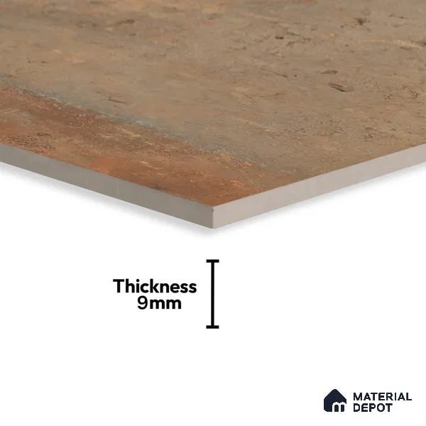 Rustic Wall Tile TL 05525 C Prestige Earthstone Cotto 2 ft x 4 ft Vitrified Matte Finish - 9 mm | 8 Random Design | Suitable for Living Room, Bedroom, Bathroom (Sample)