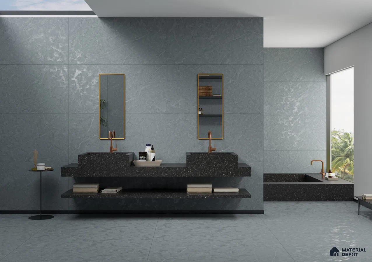 Slate Blue Serenity: A Modern Oasis | Material Depot