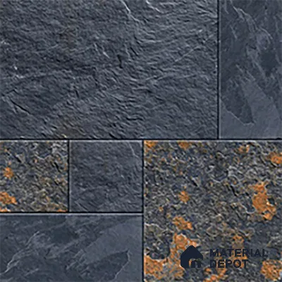 Parking Floor Tile TL 07532 Stonis Black 400x400 mm Matte Finish Vitrified Tile - 12 mm | Pattern Alignment May Vary | 2-3 mm Spacer is Mandatory