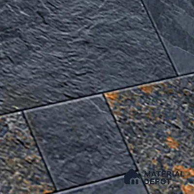 Parking Floor Tile TL 07532 Stonis Black 400x400 mm Matte Finish Vitrified Tile - 12 mm | Pattern Alignment May Vary | 2-3 mm Spacer is Mandatory