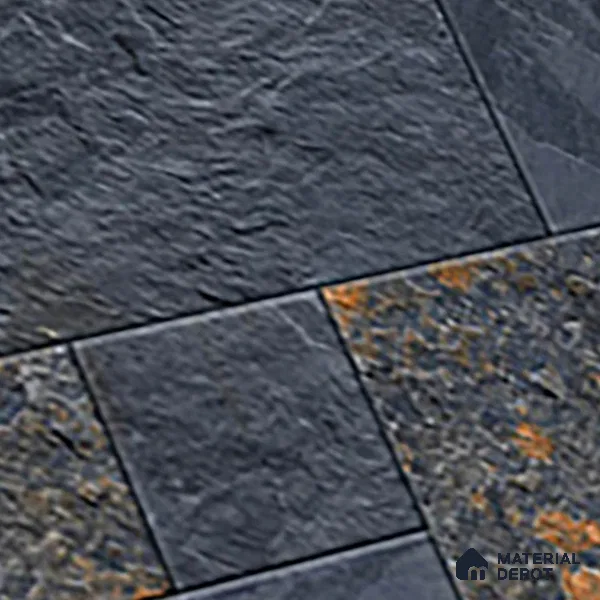 Parking Floor Tile TL 07532 Stonis Black 400x400 mm Matte Finish Vitrified Tile - 12 mm | Pattern Alignment May Vary | 2-3 mm Spacer is Mandatory