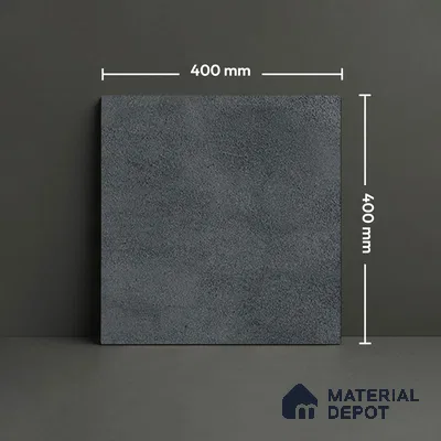 TL 07543 Punch Black 400x400 mm Matte Finish Vitrified Floor Tile - 12 mm | Pattern Alignment May Vary | 2-3 mm Spacer is Mandatory