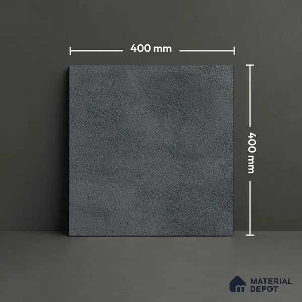 TL 07543 Punch Black 400x400 mm Matte Finish Vitrified Floor Tile - 12 mm | Pattern Alignment May Vary | 2-3 mm Spacer is Mandatory