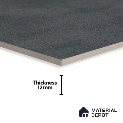 TL 07543 Punch Black 400x400 mm Matte Finish Vitrified Floor Tile - 12 mm | Pattern Alignment May Vary | 2-3 mm Spacer is Mandatory