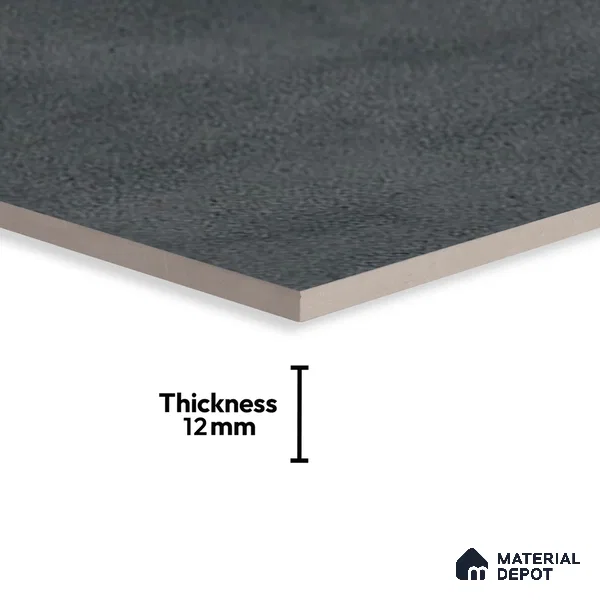 TL 07543 Punch Black 400x400 mm Matte Finish Vitrified Floor Tile - 12 mm | Pattern Alignment May Vary | 2-3 mm Spacer is Mandatory