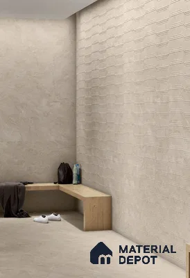 TL 01250 B Stratos Beige Diva 1200x300 mm GVT Abstract Look Tile - 9 mm (Sample)