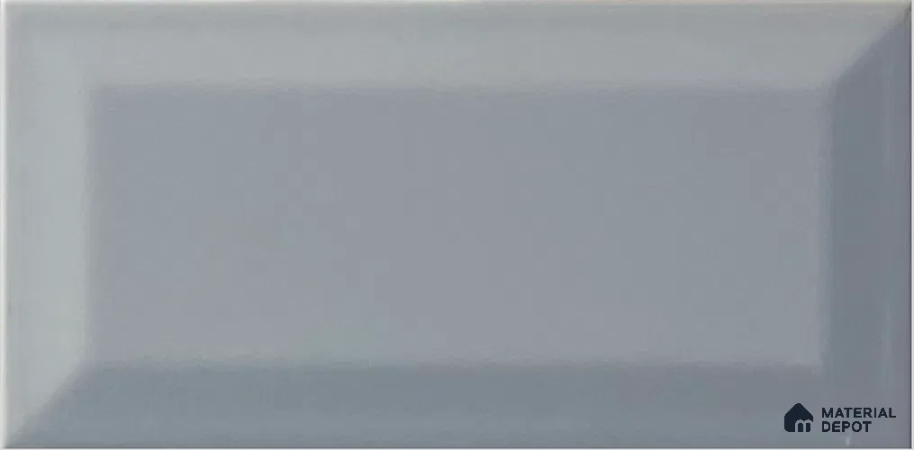 TL 00005 B 8x4 inches Grey Bevelled Glossy Finish Ceramic Wall Tile - 7 mm