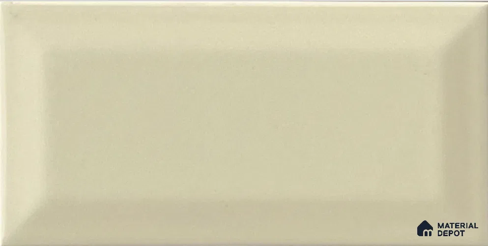 TL 00005 D 8x4 inches Ivory Bevelled Glossy Finish Ceramic Wall Tile - 7 mm