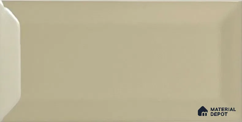 TL 00005 E 8x4 inches Sand Bevelled Glossy Finish Ceramic Wall Tile - 7 mm