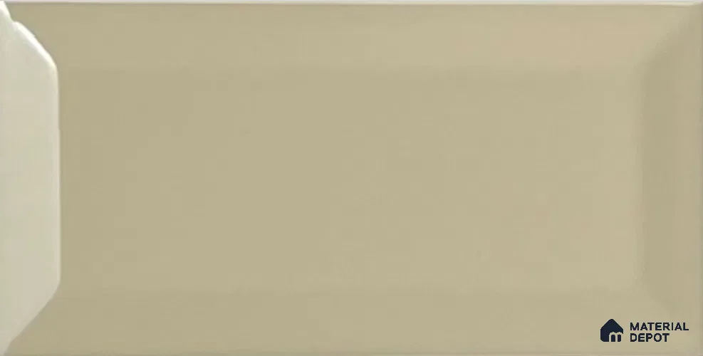 TL 00005 E 8x4 inches Sand Bevelled Glossy Finish Ceramic Wall Tile - 7 mm