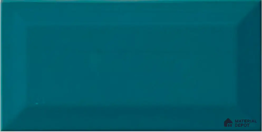 TL 00006 E 8x4 inches Aqua Blue Bevelled Glossy Finish Ceramic Wall Tile - 7 mm