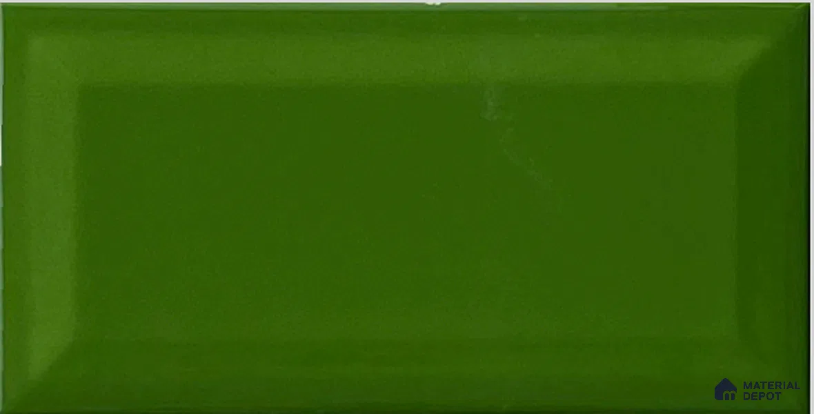 TL 00006 D 8x4 inches Oasis Green Bevelled Glossy Finish Ceramic Wall Tile - 7 mm (Sample)