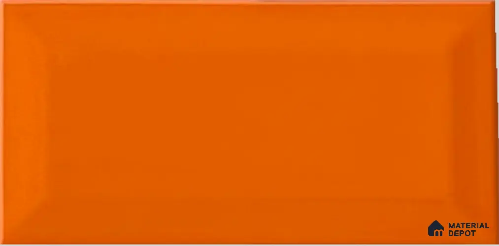 TL 00006 H 8x4 inches Orange Bevelled Glossy Finish Ceramic Wall Tile - 7 mm