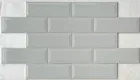 TL 00002 A 12x4 inches Light Grey Bevelled Glossy Finish Ceramic Wall Tile - 7 mm | Image 1