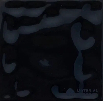 TL 00010 M 4x4 inches Black Bumpy Glossy Finish Ceramic Wall Tile - 5.8 mm (Sample)