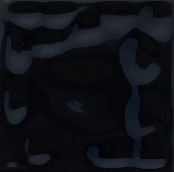 TL 00010 M 4x4 inches Black Bumpy Glossy Finish Ceramic Wall Tile - 5.8 mm (Sample)