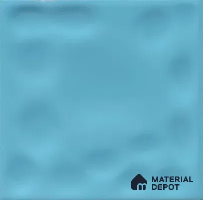 TL 00010 A 4x4 inches T Blue Bumpy Glossy Finish Ceramic Wall Tile - 5.8 mm (Sample)