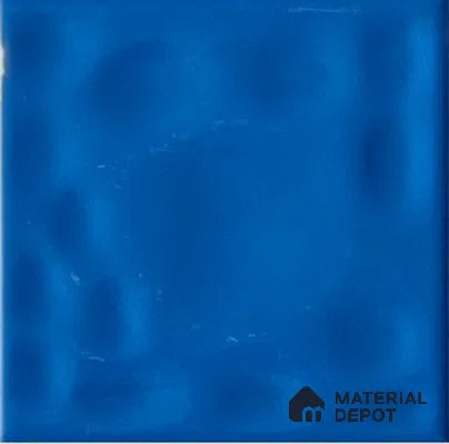 TL 00010 B 4x4 inches Thunder Blue Bumpy Glossy Finish Ceramic Wall Tile - 5.8 mm (Sample)