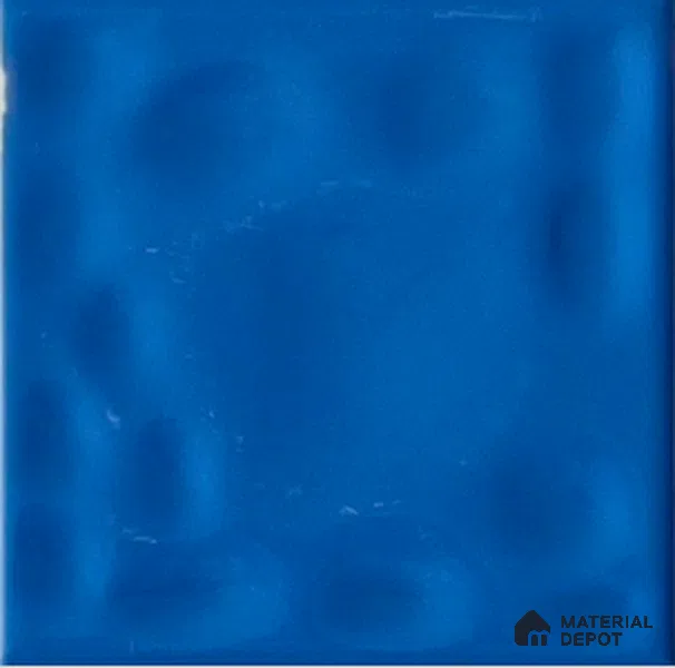 TL 00010 B 4x4 inches Thunder Blue Bumpy Glossy Finish Ceramic Wall Tile - 5.8 mm (Sample)