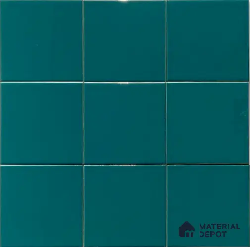 Subway Wall Tile TL 00055 Z 8x8 inch Aqua Blue Plain Glossy Finish Ceramic Tile - 6 mm | Please Expect a Slight Variation of Pattern