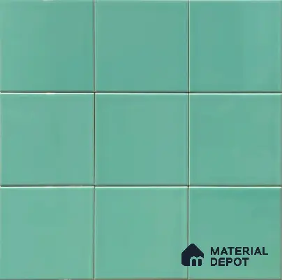 Subway Wall Tile TL 00055 Y 8x8 inch Aqua Green Plain Glossy Finish Ceramic Tile - 6 mm | Please Expect a Slight Variation of Pattern