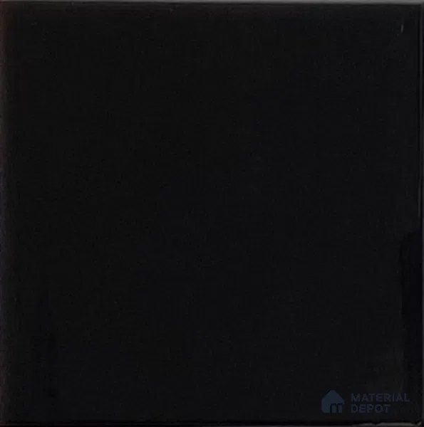 Subway Wall Tile TL 00055 C 4 x 4 inch Black Plain Glossy Finish Ceramic Wall Tile - 5.8 mm | Suitable For Restaurant, Bathroom, Kitchen (Sample)