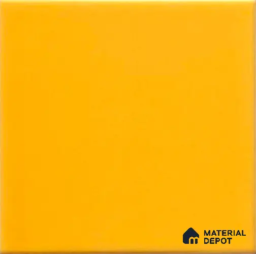 TL 00055 O 4x4 inches Mango Yellow Plain Glossy Finish Ceramic Wall Tile - 5.8 mm