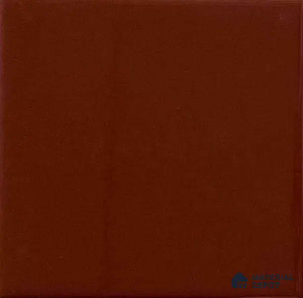 Subway Wall Tile TL 00055 M 4 x 4 inch Red Brown Plain Glossy Finish Ceramic Wall Tile - 5.8 mm | Suitable For Restaurant, Bathroom, Kitchen