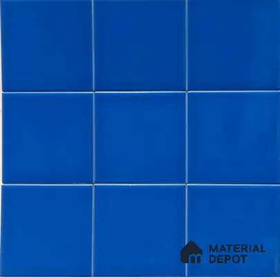 Subway Wall Tile TL 00055 W 8x8 inch Thunder Blue Plain Glossy Finish Ceramic Tile - 6 mm | Please Expect a Slight Variation of Pattern