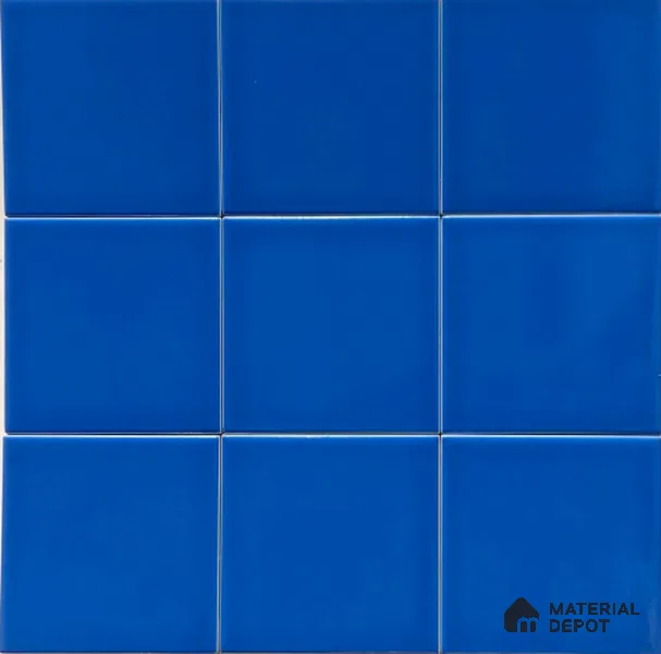 Subway Wall Tile TL 00055 W 8x8 inch Thunder Blue Plain Glossy Finish Ceramic Tile - 6 mm | Please Expect a Slight Variation of Pattern