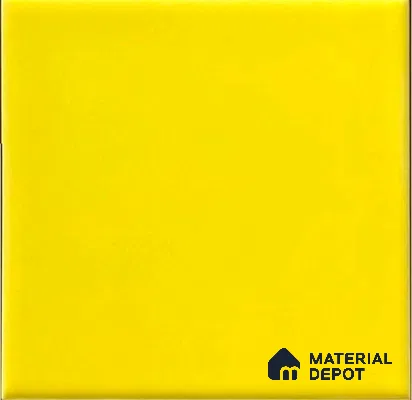 Subway Wall Tile TL 00055 N 4 x 4 inch Yellow Plain Glossy Finish Ceramic Wall Tile - 5.8 mm | Suitable For Restaurant, Bathroom, Kitchen (Sample)