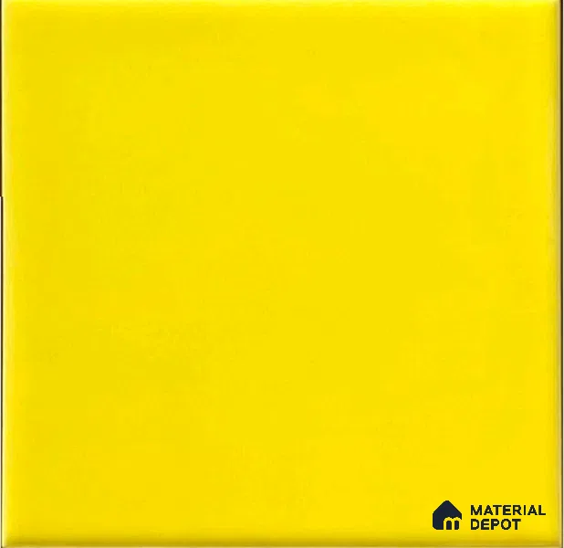 Subway Wall Tile TL 00055 N 4 x 4 inch Yellow Plain Glossy Finish Ceramic Wall Tile - 5.8 mm | Suitable For Restaurant, Bathroom, Kitchen (Sample)