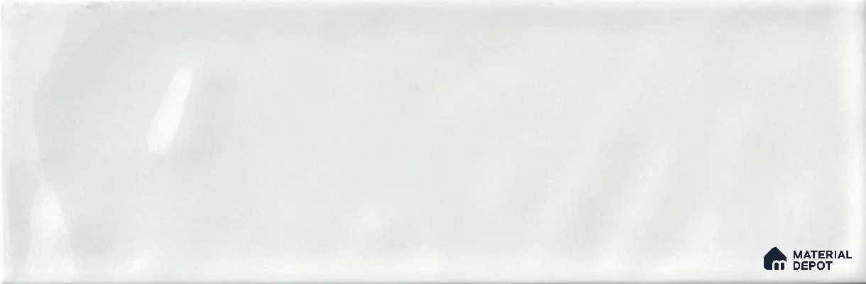 TL 00001 D 12x4 inches White Uneven Glossy Finish Tile (Sample)
