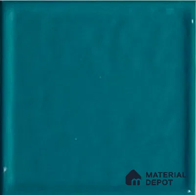 TL 00009 I 6x6 inches Aqua Blue Uneven Glossy Finish Tile (Sample)