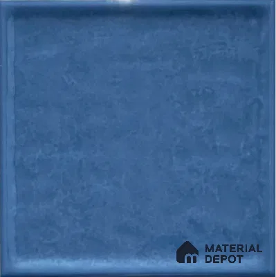 TL 00009 E 6x6 inches Teal Blue Uneven Glossy Finish Tile (Sample)